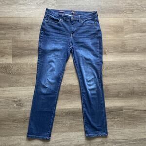 NYDJ Jeans Womens Sz 8 Blue Sherri Slim Lift X Tuck Tech Stretchy Straight Leg